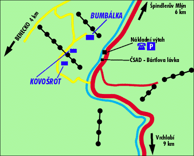 Mapa Krkono - Bumblka